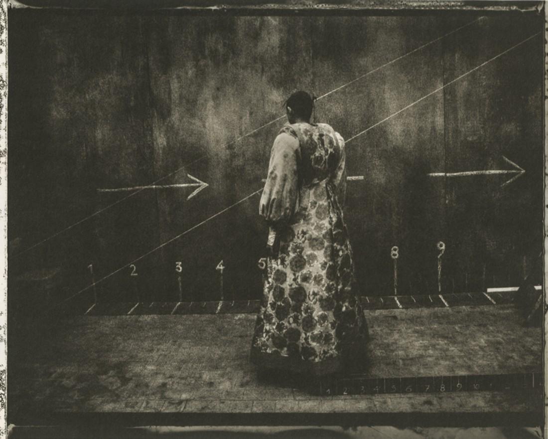 SARAH MOON - From Behind: Artist: Sarah Moon Title: From Behind Medium: Photo Litho, 2001, Italy Dimensions: 9.8x7.85" Additional Information: Heat Wax Mounted on 12x16" Conservation Board Artist Bio: Sarah Moon (1941) previou