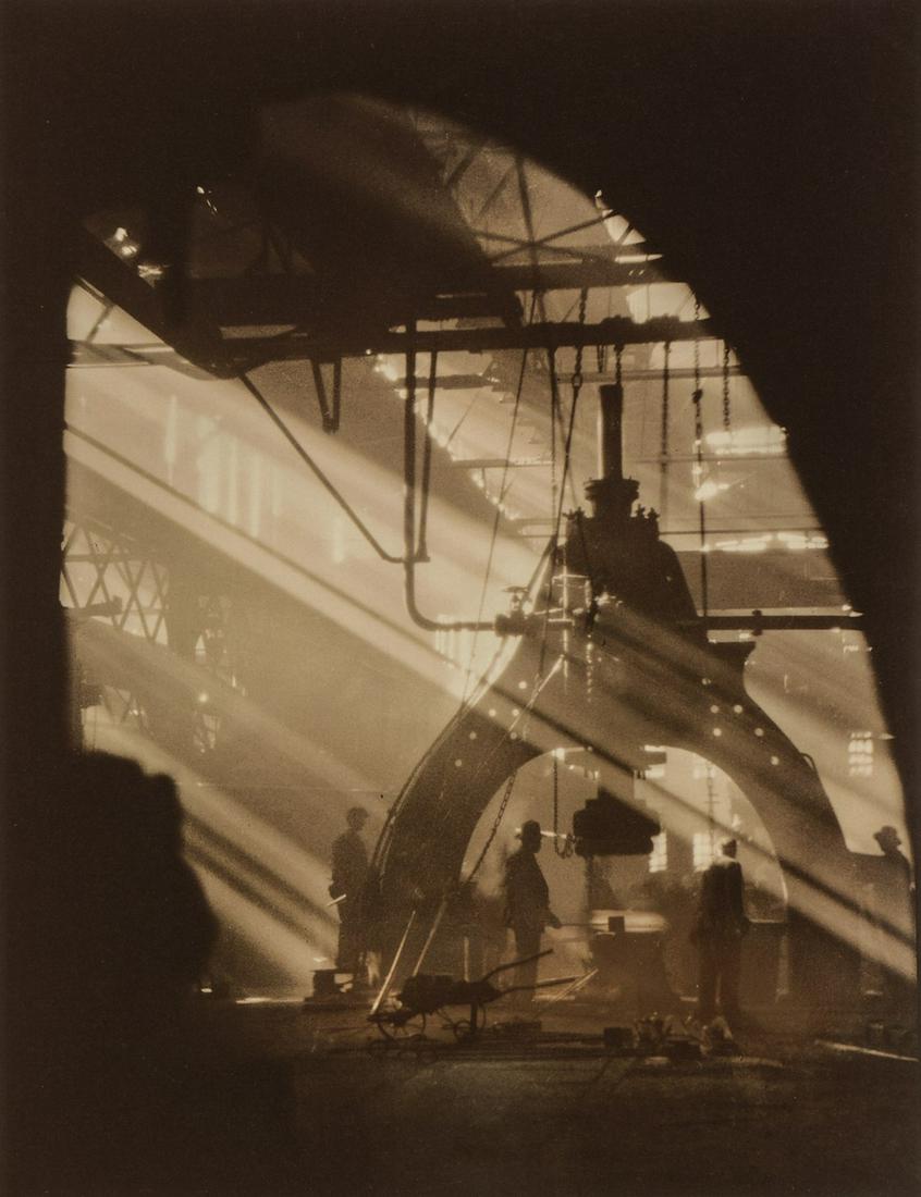 WILLIAM RITTASE - Forgers, Midvale Steel, 1930: Artist: William Rittase Title: Forgers, Midvale Steel, 1930 Medium: Photo Litho, 2006, Japan Dimensions: 6.8x8.8" Additional Information: Heat Wax Mounted on 8.5x11" Conservation Board Artist Bio: Wil