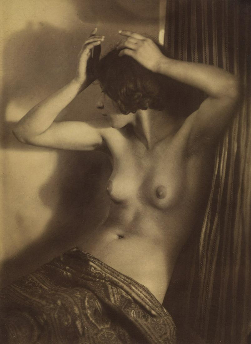 ANTON JOSEF TRCKA - Nude with Raised Arms, 1925: Artist: Anton Josef Trcka Title: Nude with Raised Arms, 1925 Medium: Photo Litho, 1998, Germany Dimensions: 6.9x9.4" Additional Information: Heat Wax Mounted on 11x14" Conservation Board Artist Bio: A