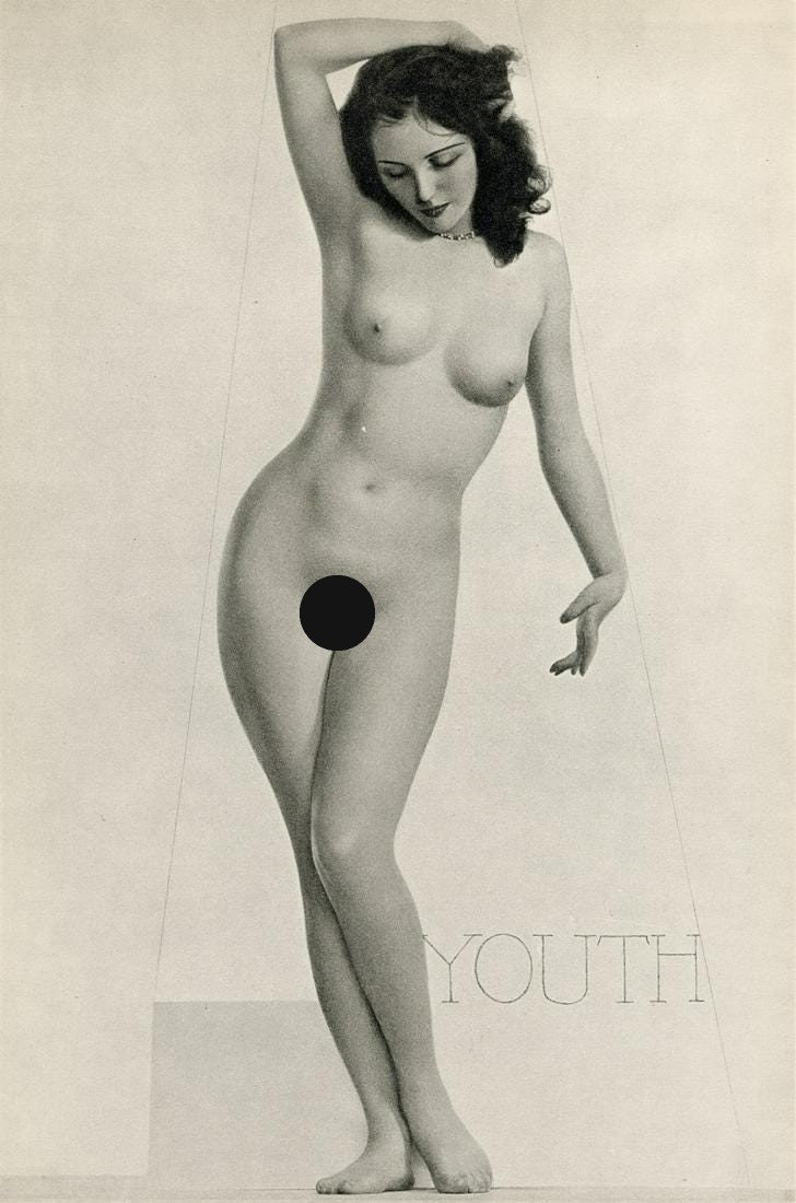 WILLIAM MORTENSEN - Youth: Artist: William Mortensen Title: Youth Medium: Sheet Fed Gravure, 1943, USA Dimensions: 7.45x11.2" Additional Information: Heat Wax Mounted on 11x14" Conservation Board Artist Bio: William Mortensen w