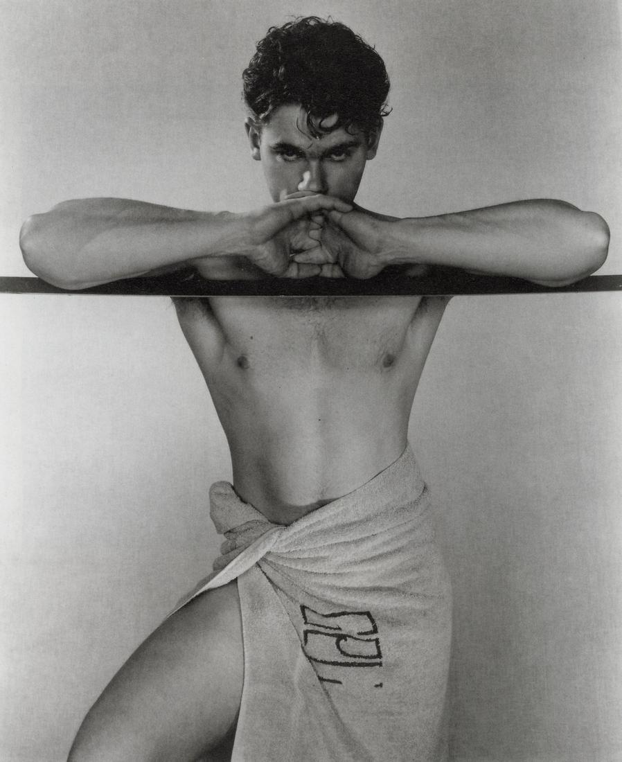 GEORGE PLATT-LYNES - Nino Sansone, 1954: Artist: George Platt-Lynes Title: Nino Sansone, 1954 Medium: Photo Litho, 2000, Italy Dimensions: 6.35x7.8" Additional Information: Heat Wax Mounted on 8.5x11" Conservation Board Artist Bio: Irving Pe