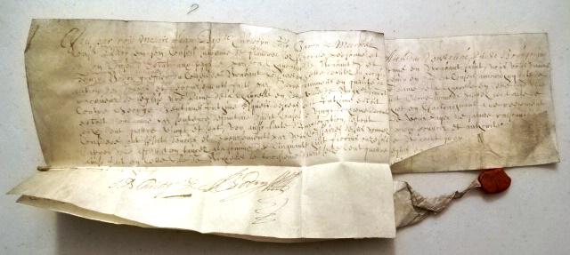 1688 Two Dutch Manuscripts on Vellum Seal (1 of 3)