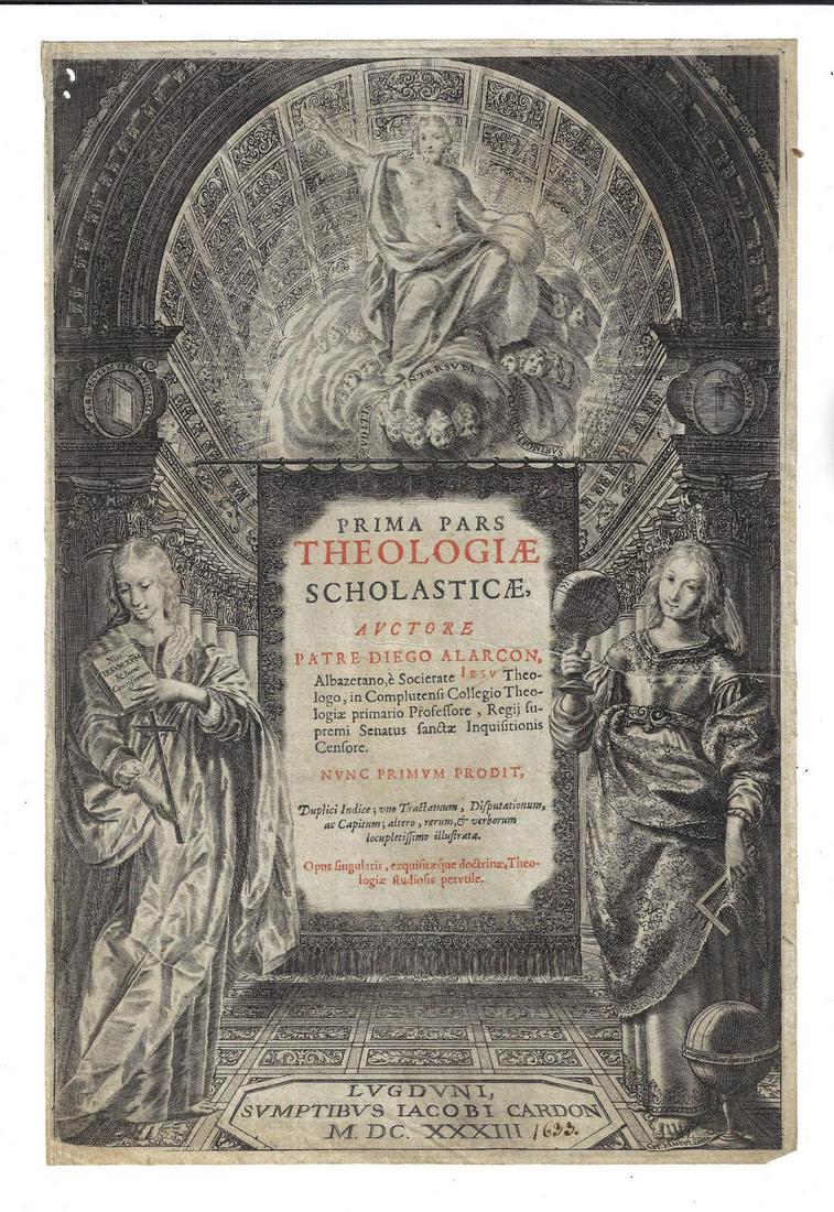 Two 17th C Beautiful Engraved Title Leaves (1 of 2)