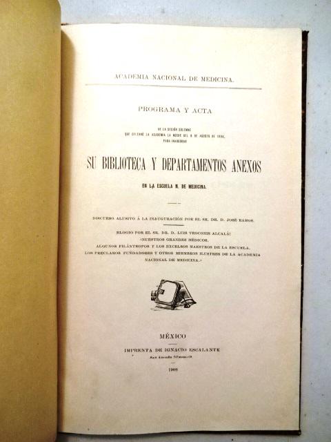 1908 Mexico Imprint Academy of Medicine (1 of 3)