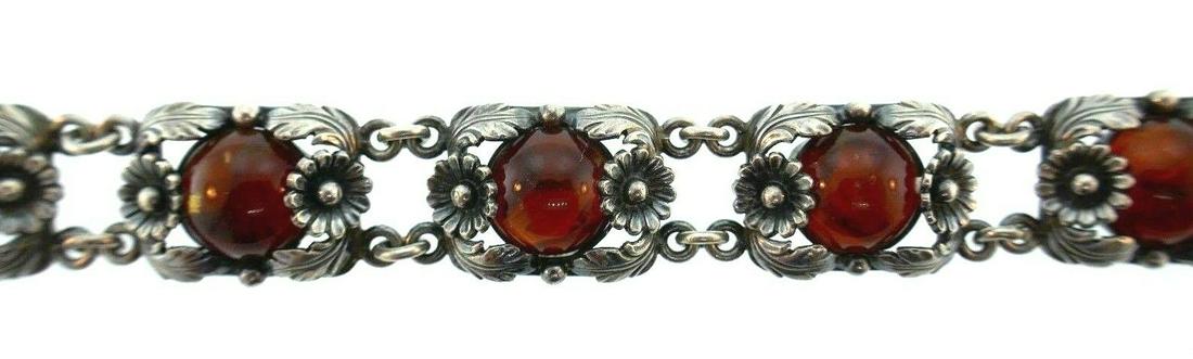 Sterling Silver & Amber Bracelet Rare & Vintage from (1 of 6)