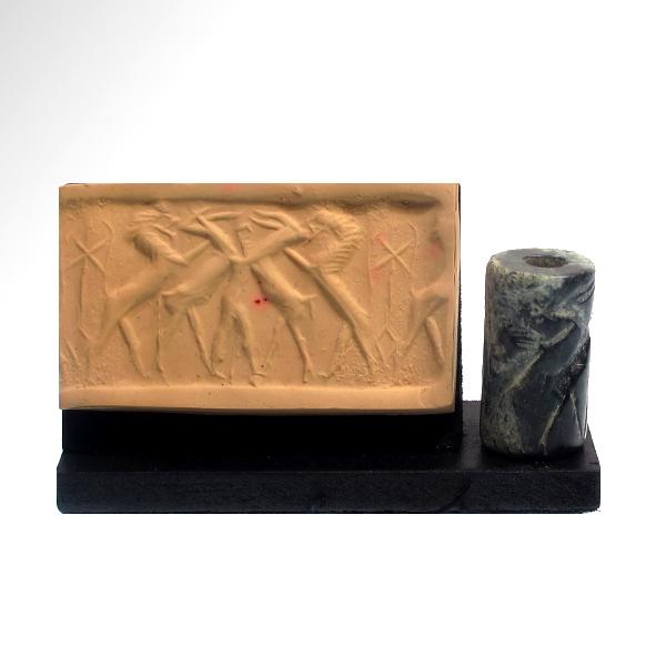 Sumerian Akkadian Marble Cylinder Seal, Mesopotamia, c. (1 of 7)