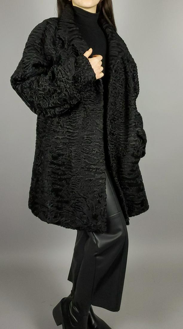 BLACK PERSIAN BROADTAIL COAT SIZE L (1 of 8)