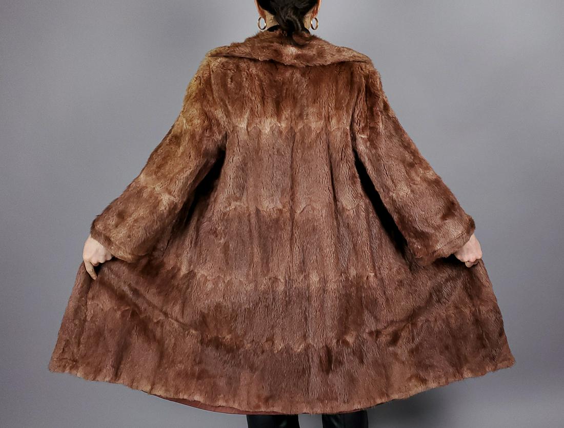 BROWN GOLD MINK FUR COAT SIZE M (1 of 11)