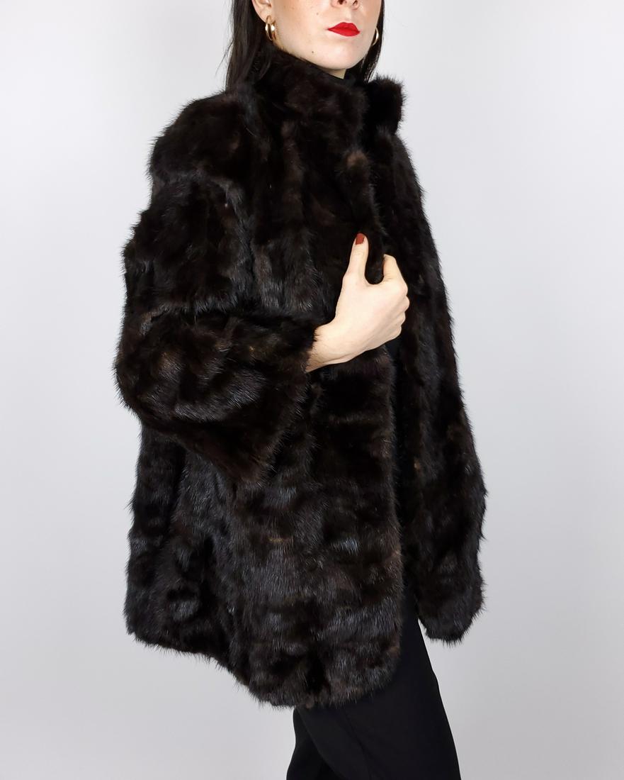 BROWN MINK FUR JACKET SIZE M (1 of 6)