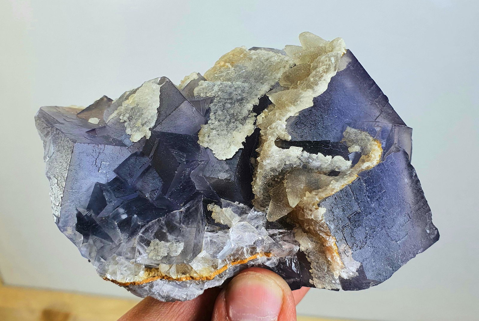Fluorite Specimen , Cubes Fluorite Fine Bluish Phantom (1 of 4)