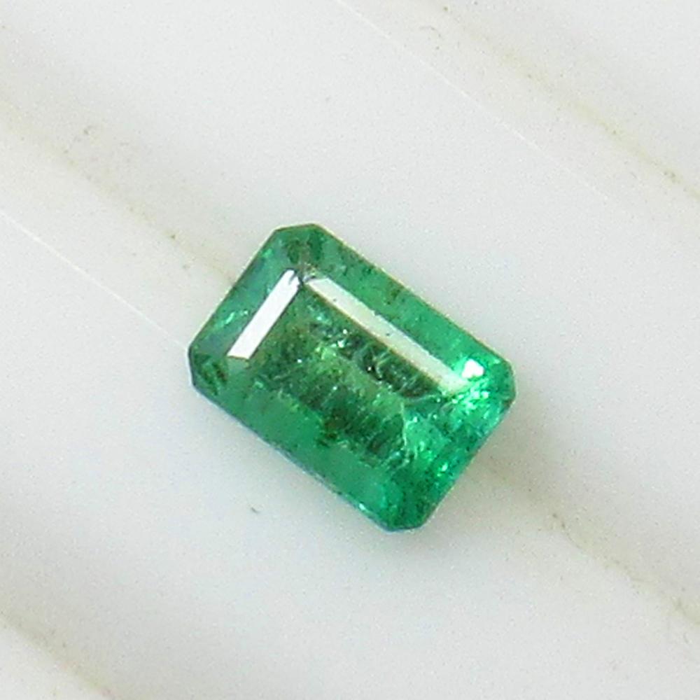 0.53 Ct Natural Zambian Emerald Octagon Cut (1 of 2)