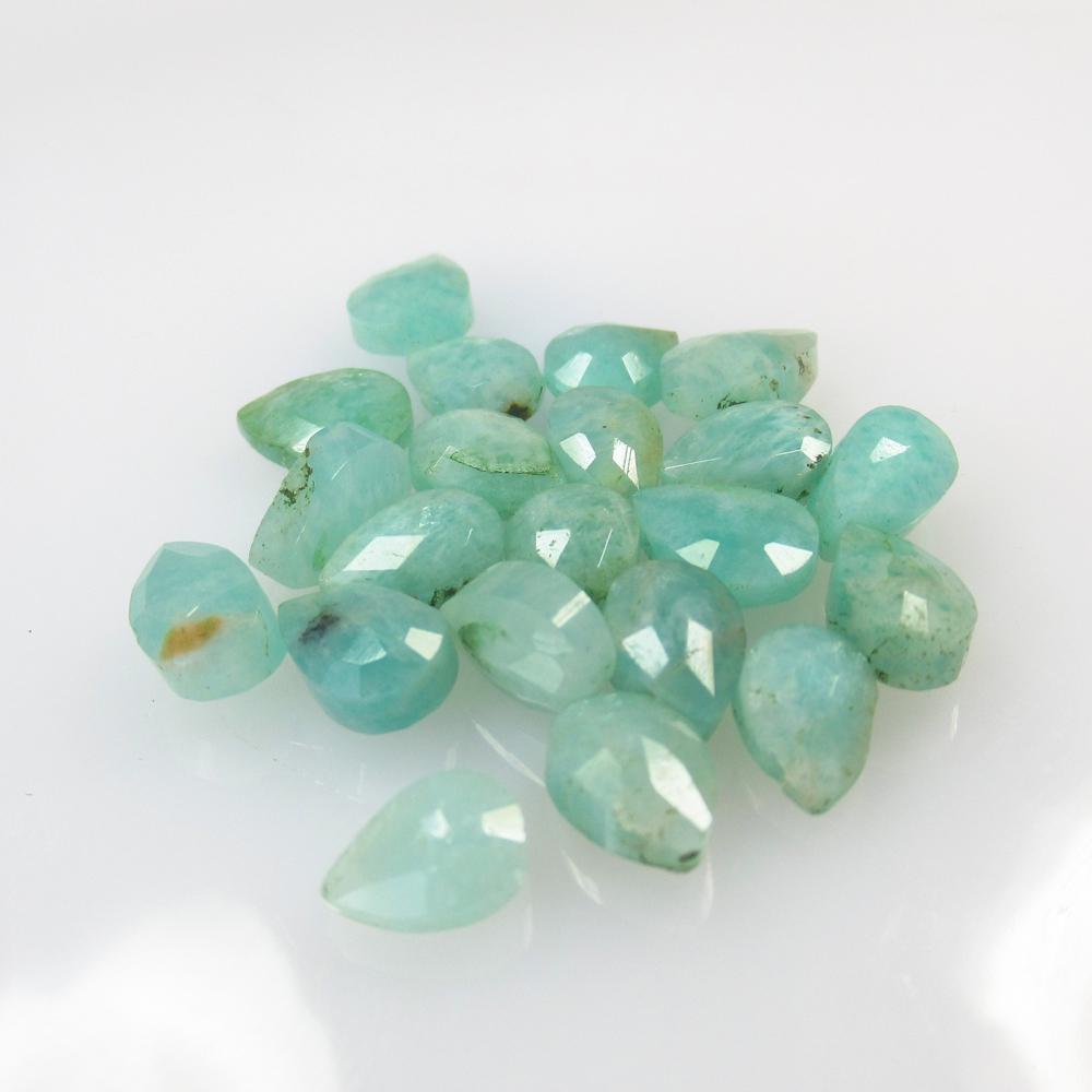 24.21 Ct Natural 22 Drilled Amazonite Pear Beads: No Reserve! Title: 24.21 Ct Natural 22 Drilled Amazonite Pear Beads Stone Clarity: Opaque Gemstone: Natural Amazonite Beads Carat Weight: 24.21 Size/Dimensions: 8.0x5.5 to 9.0x6.2 mm / 22 PC's Additio