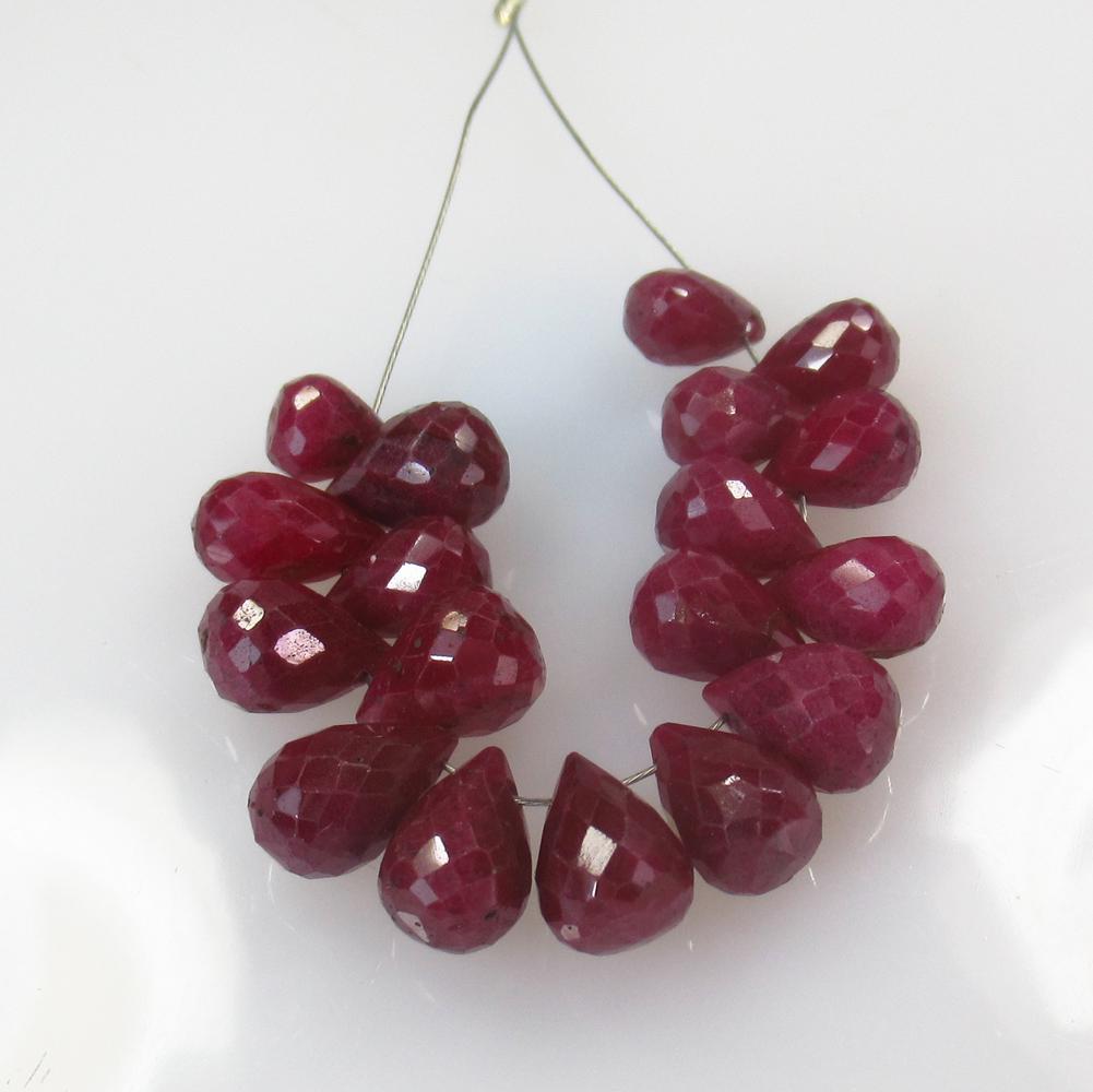 44.00 Ct Natural 18 Ruby Pear Drop Beads (1 of 2)