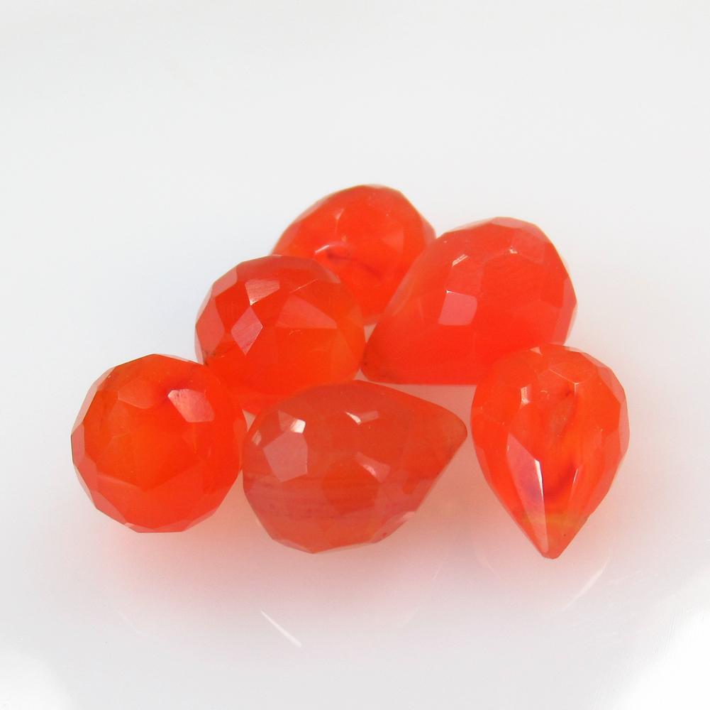 33.63 Ct Natural 6 Carnelian Drilled Pear Beads: No Reserve! Title: 33.63 Ct Natural 6 Carnelian Drilled Pear Beads Stone Clarity: Transparent Gemstone: Natural Carnelian Beads Carat Weight: 33.63 Size/Dimensions: 12.2x8.3 to 13.5x9.5 mm / 6 PC's Ad