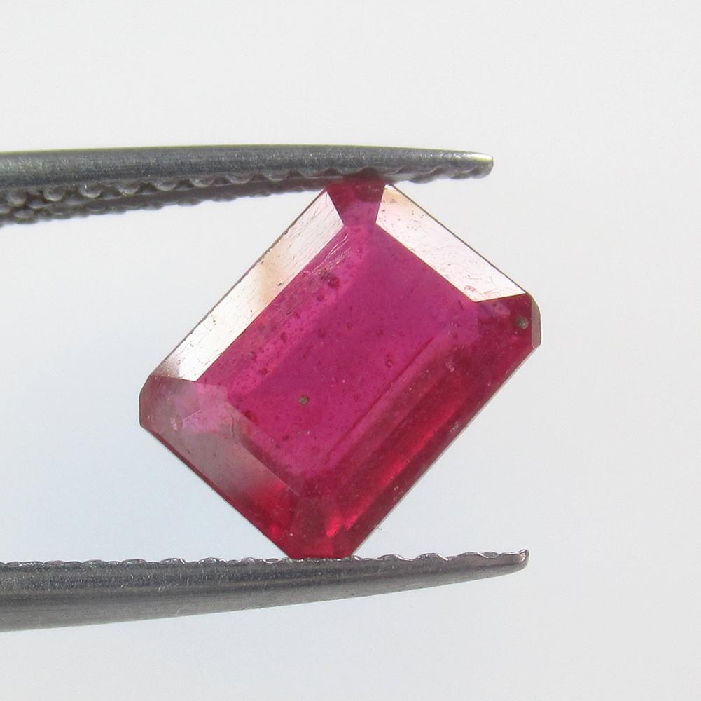 2.04 Ct Natural Red Ruby Octagon Cut (1 of 2)