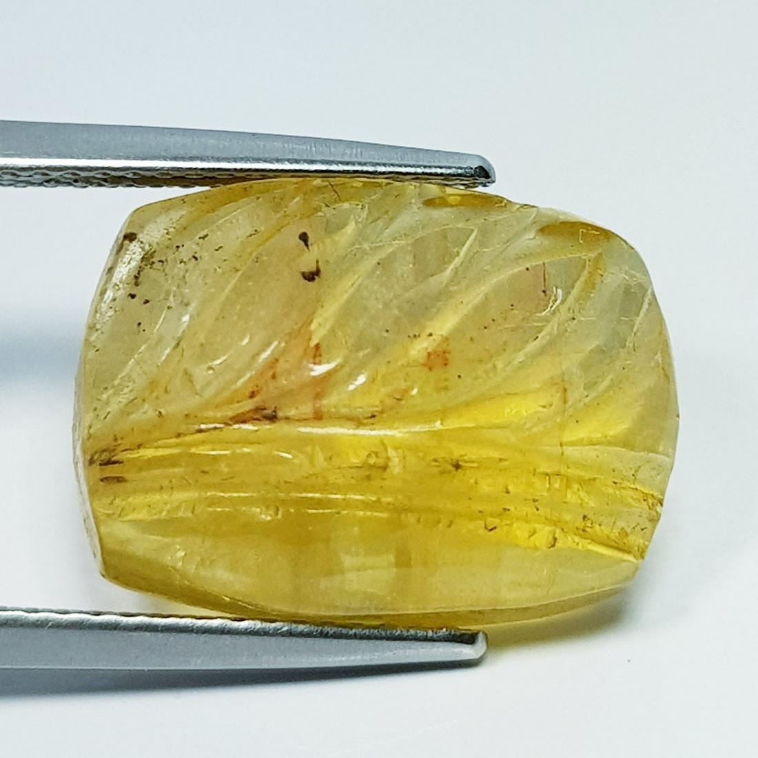 17.74 Ct Natural Fluorite Rectangular Flower Cut (1 of 4)