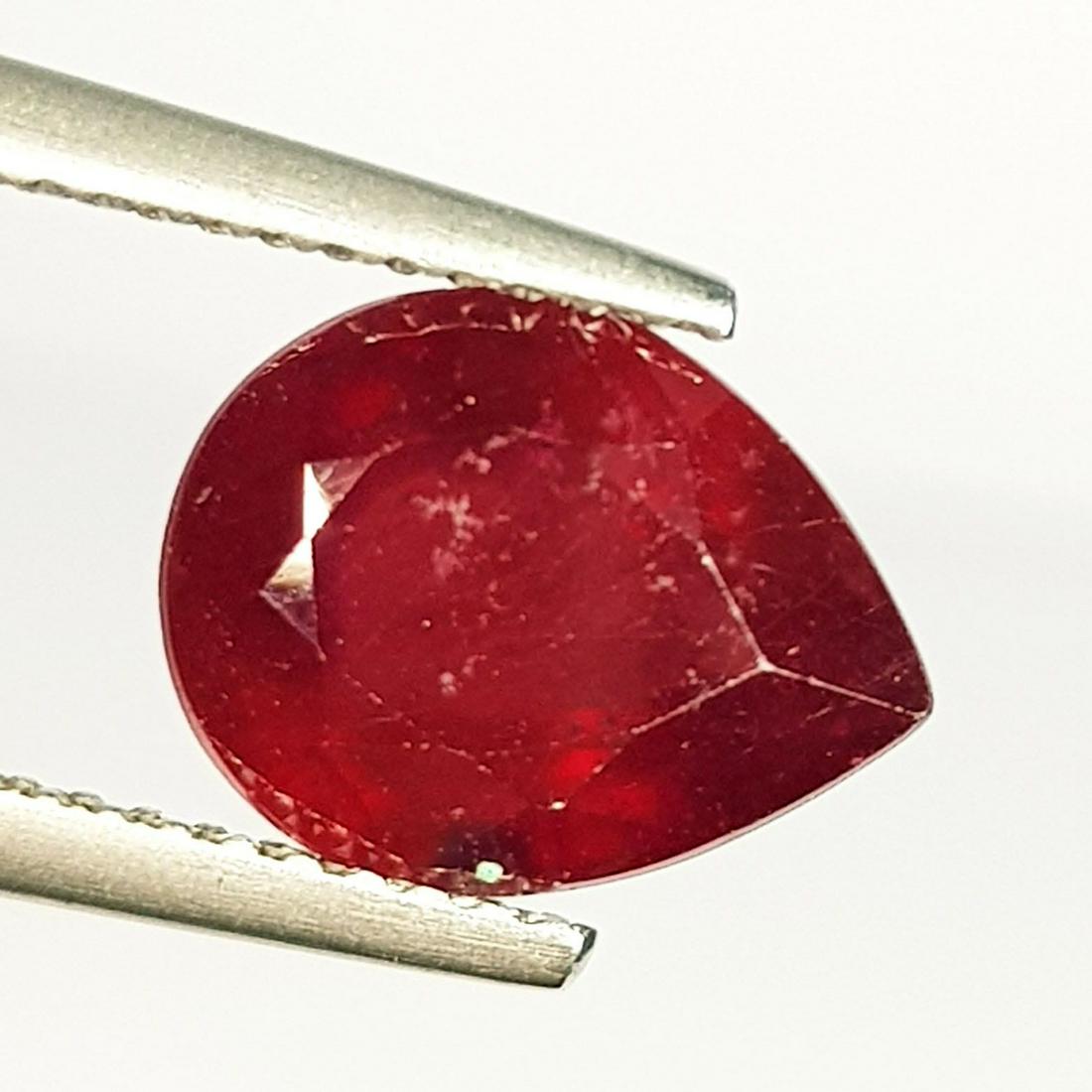 3.47 Ct  Natural Ruby Pear Cut (1 of 4)