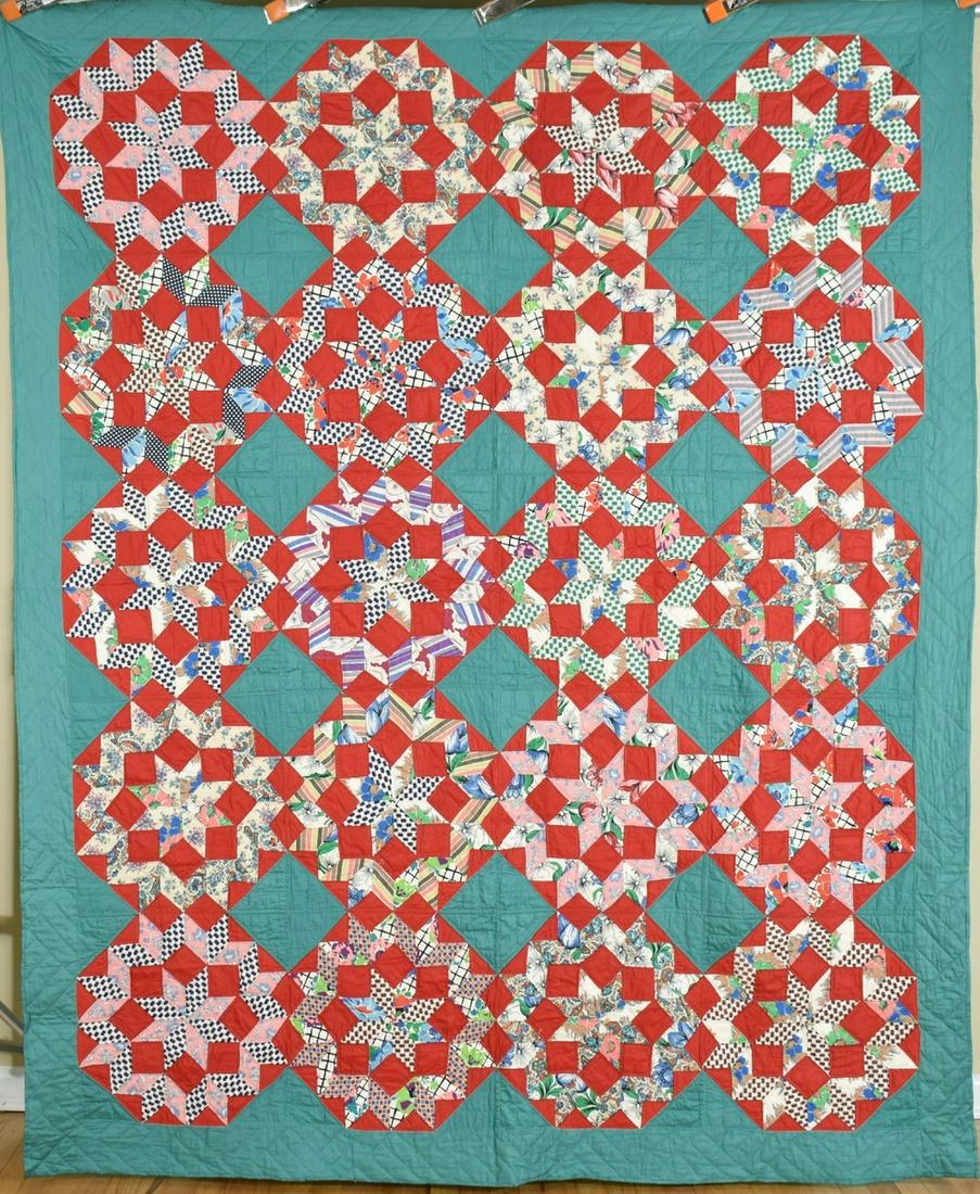 30's Carpenter's Wheel Stars Quilt (1 of 15)