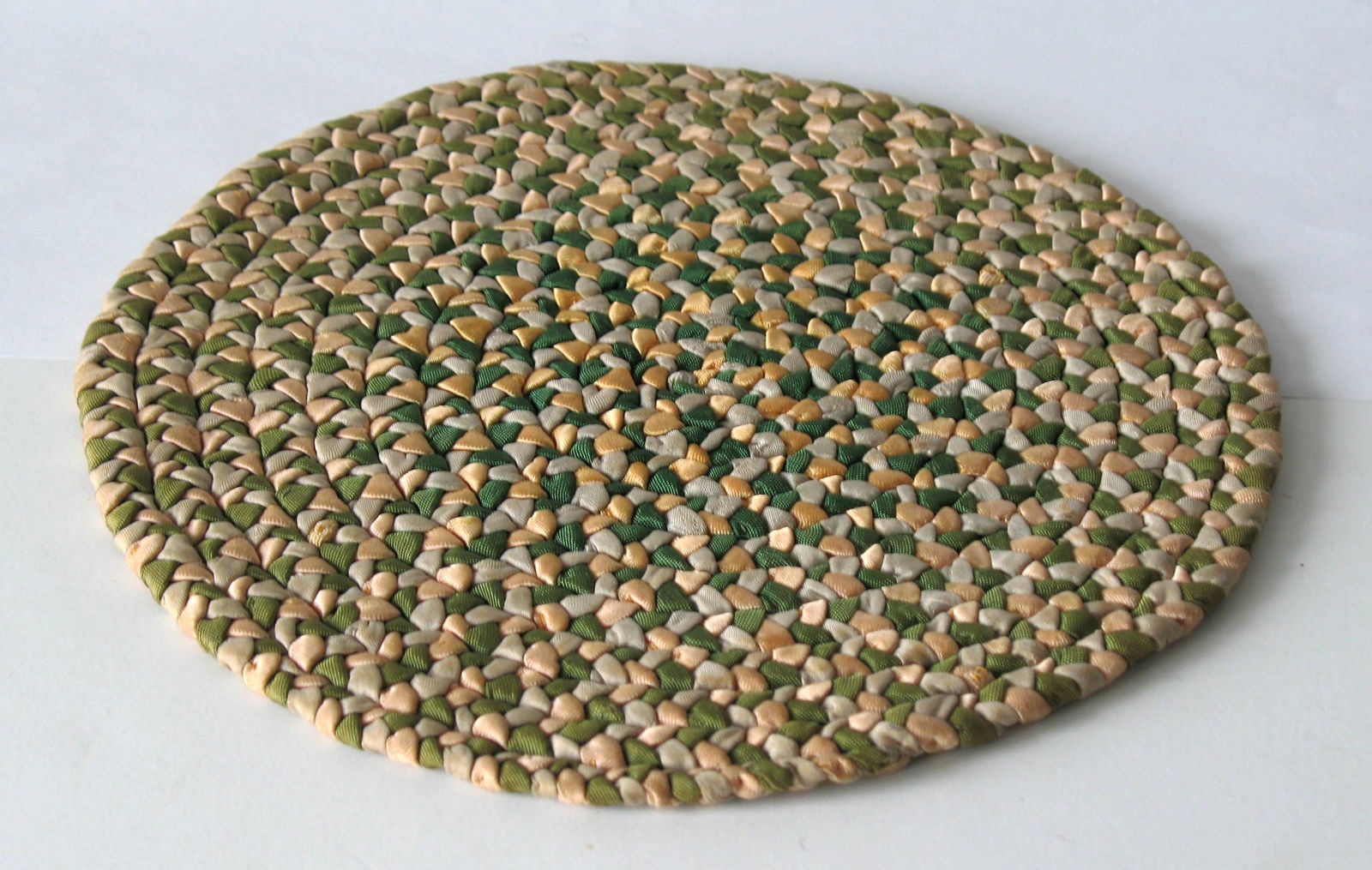 Early New England round braided mat. (1 of 1)