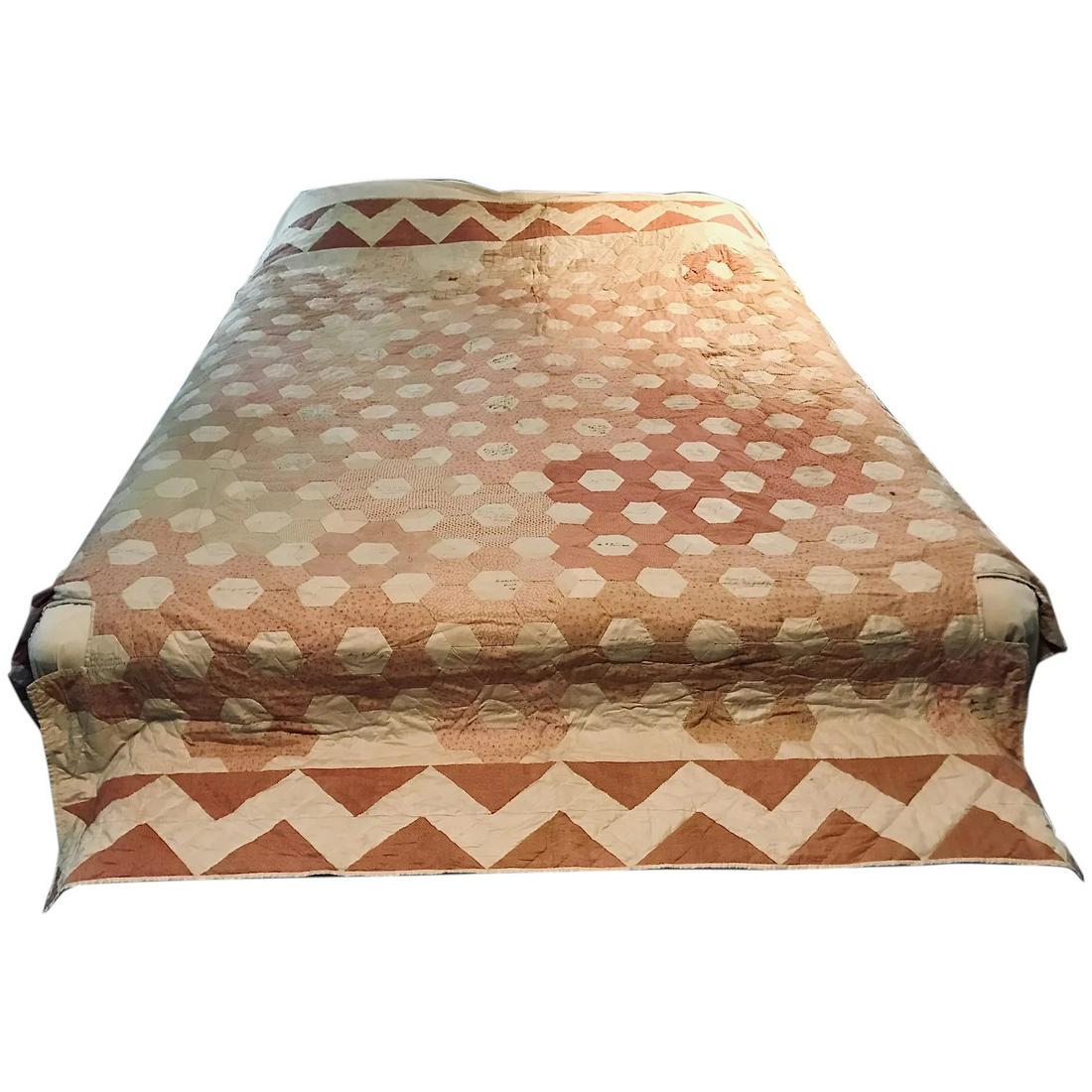 1850 Wedding/Presentation Quilt for Tester Bed (1 of 15)