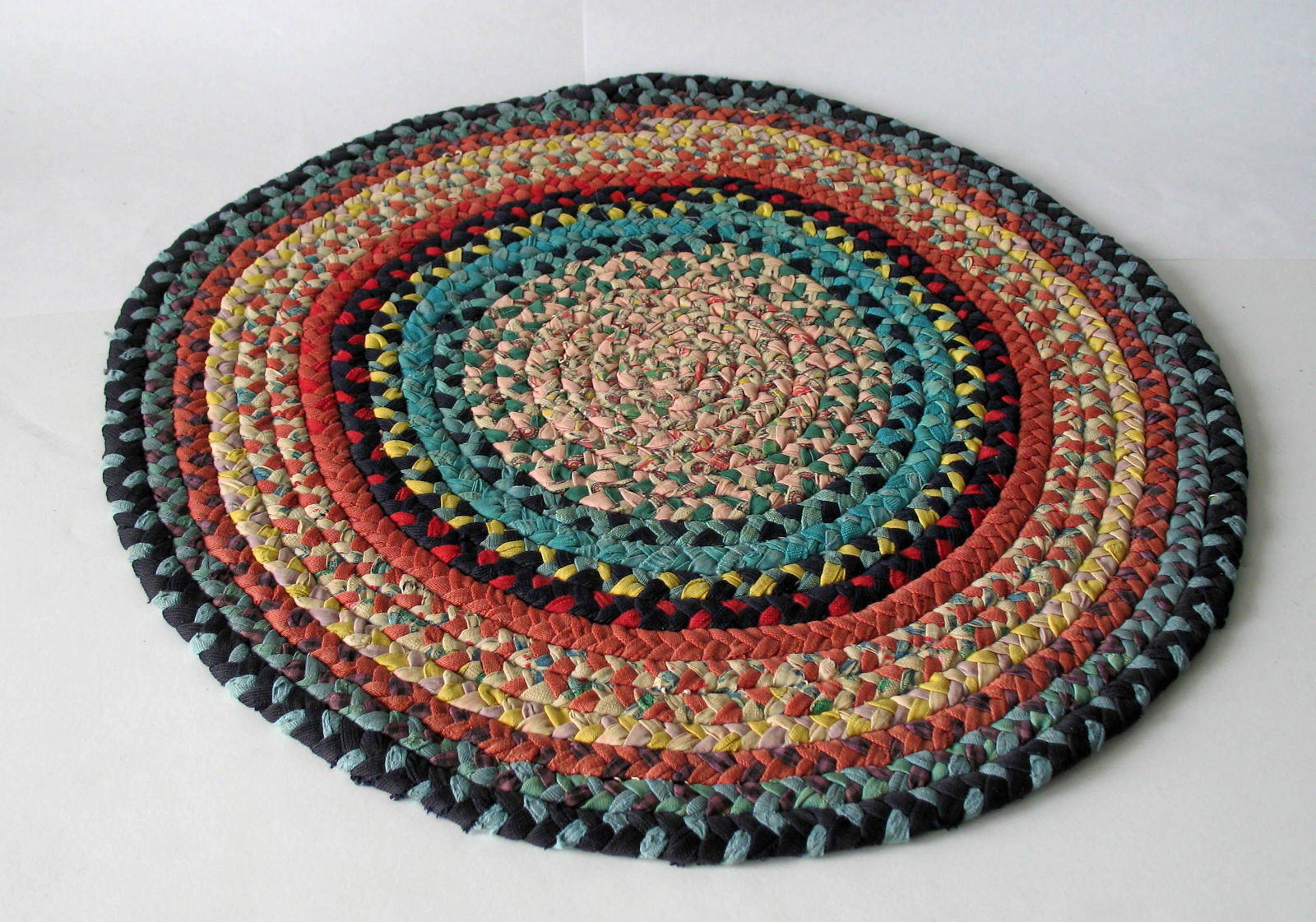 Early New England round braided mat. (1 of 1)