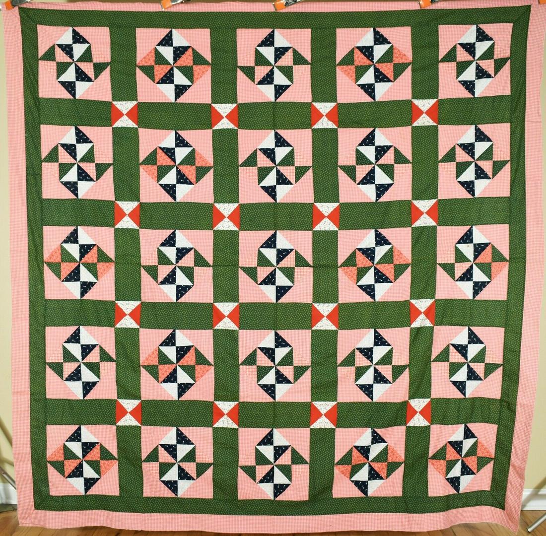1870's Broken Dishes Quilt Top (1 of 7)