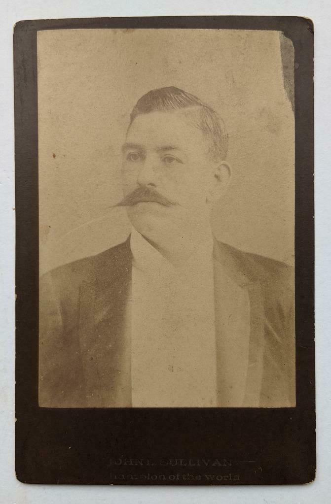 ca. 1890 JOHN L. SULLIVAN HEAVYWEIGHT BARE KNUCKLE (1 of 2)