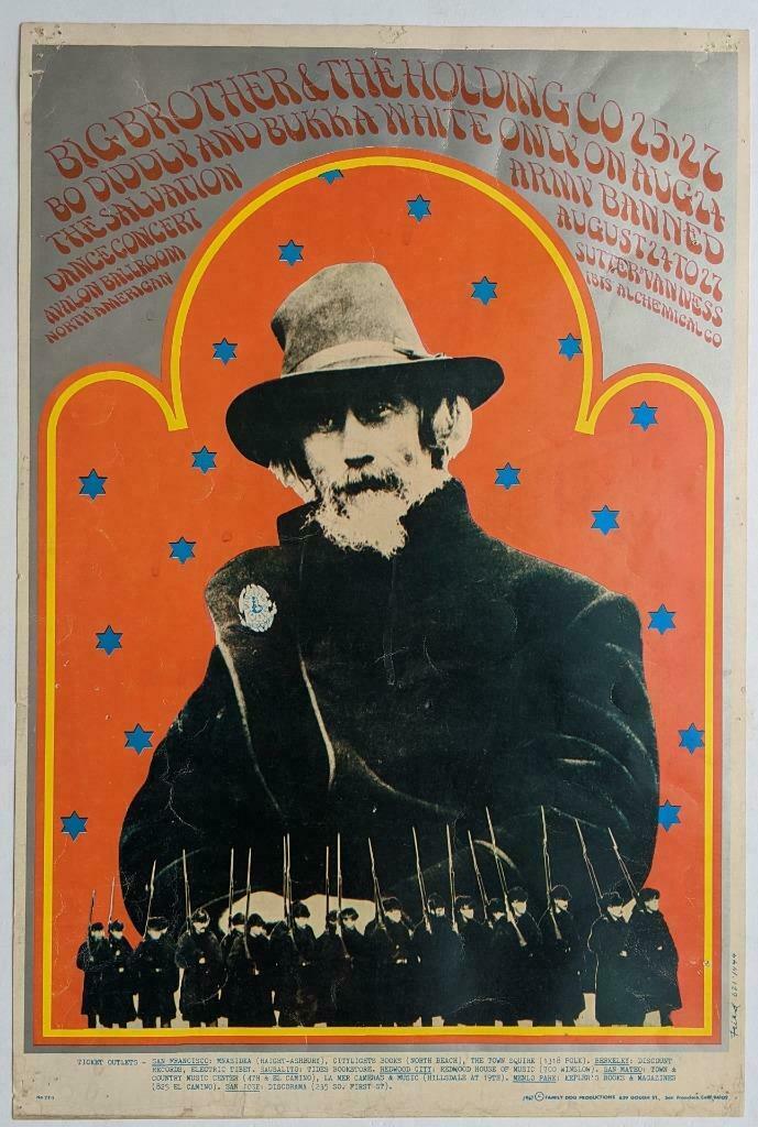 1967 BIG BROTHER & HOLDING CO Bo Diddly BUKKA WHITE San (1 of 2)