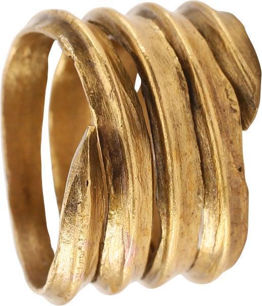 FINE VIKING COIL RING 850-1050 AD SIZE 10-10 ¼ (1 of 3)