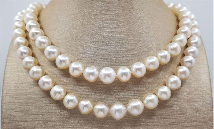 9x12mm White South Sea Pearls - 925 Silver - Necklace (1 of 9)