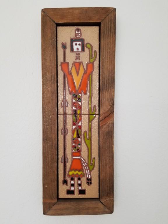 Navajo Saguaro Spirit Dancer Ceramic Tile Wall  Art (1 of 5)