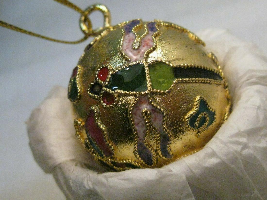 Cloisonne Champleve Dragonfly Ball Pendant -1.5", (1 of 9)