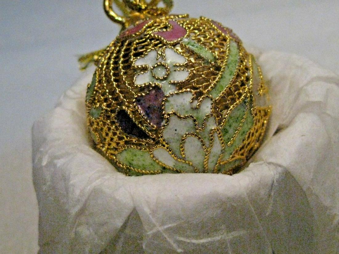 Cloisonne Filigree Tulip Floral Ball Pendant (1 of 7)
