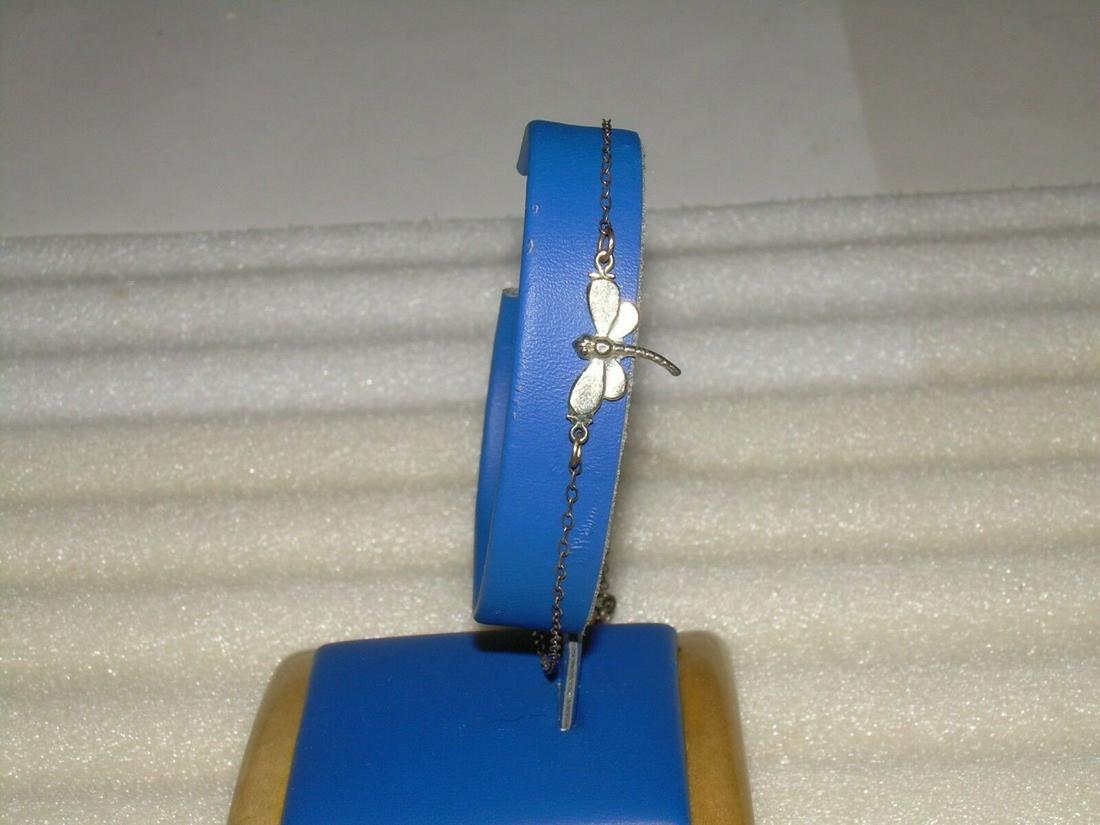 Silver Tone Dragonfly Bracelet/Ankle; t - 9.25"" (1 of 12)