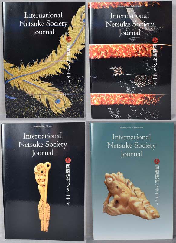 4 issues International Netsuke Society Journal Volume: Full set of 2007 International Netsuke Society Journal Volume 27 consisting of 4 issues. All are in excellent condition. Table of contents are photographed, please e-mail if you need them as text. Res