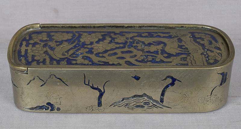 18/19c Chinese PAKTONG & champleve scholar’s box (1 of 6)