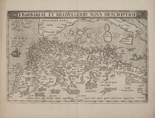 1579 Ortelius Map of Northern Africa -- Barbariae et (1 of 1)