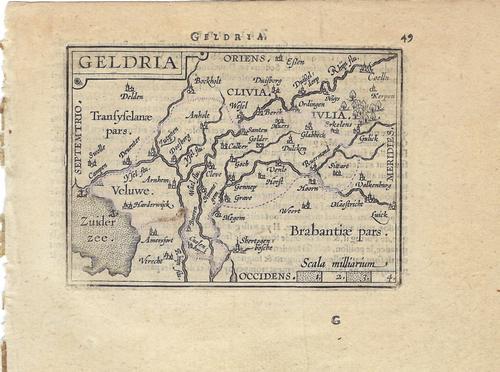 1602 Ortelius Map of Dutch and German Lowlands -- (1 of 1)