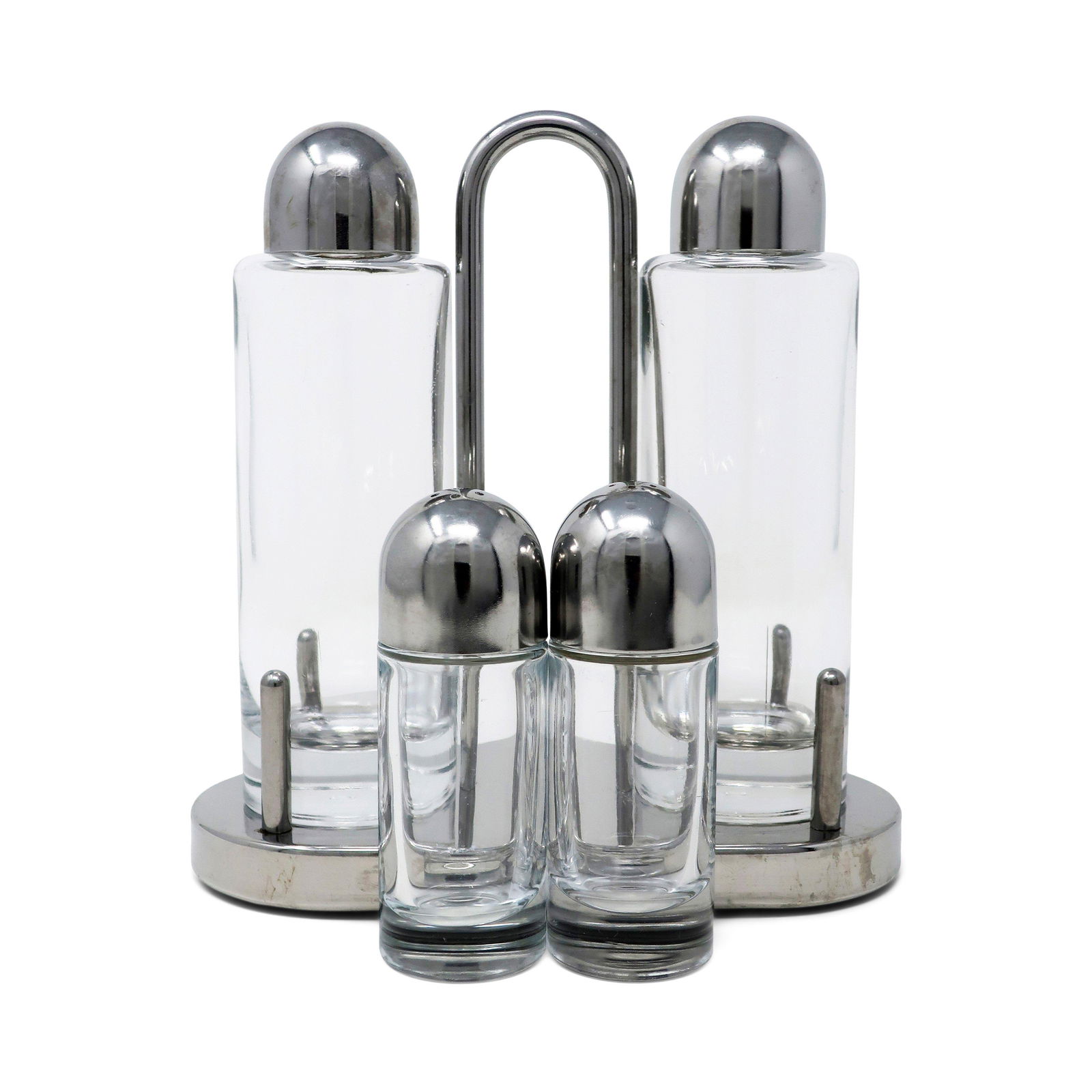 Stainless Steel and Glass Cruet Set by Ettore Sottsass (1 of 10)