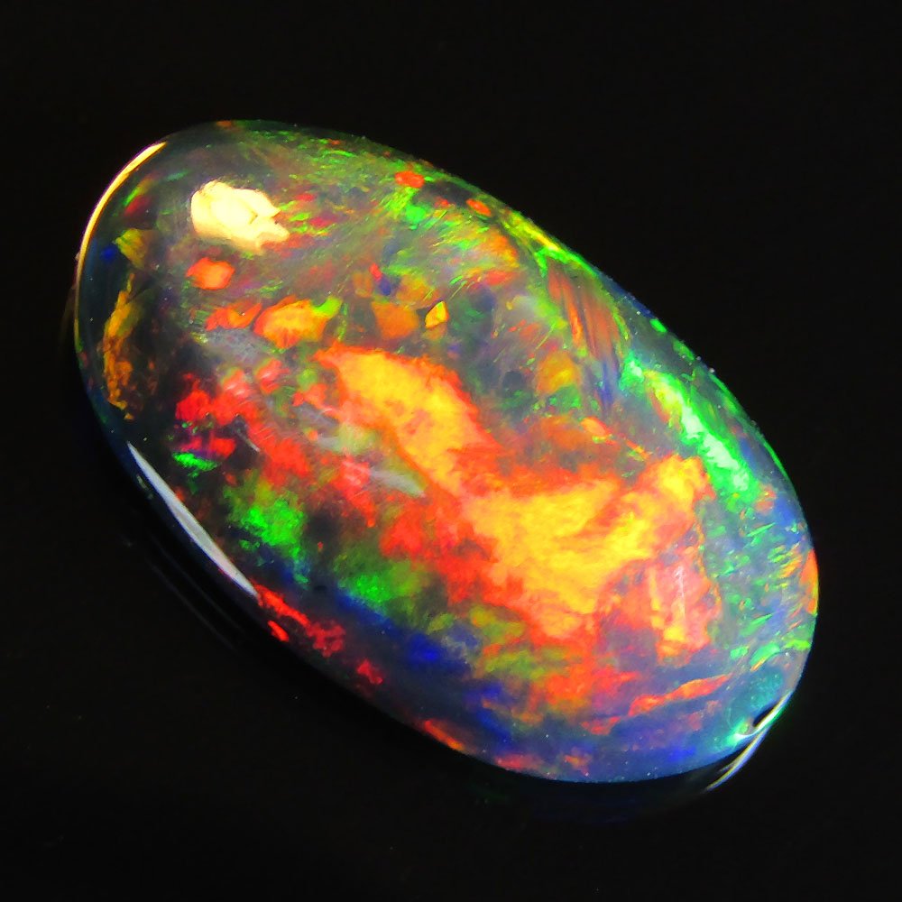 2.55Cts NATURAL MULTI COLOR FLASHING ! ETHIOPIAN BLACK (1 of 3)