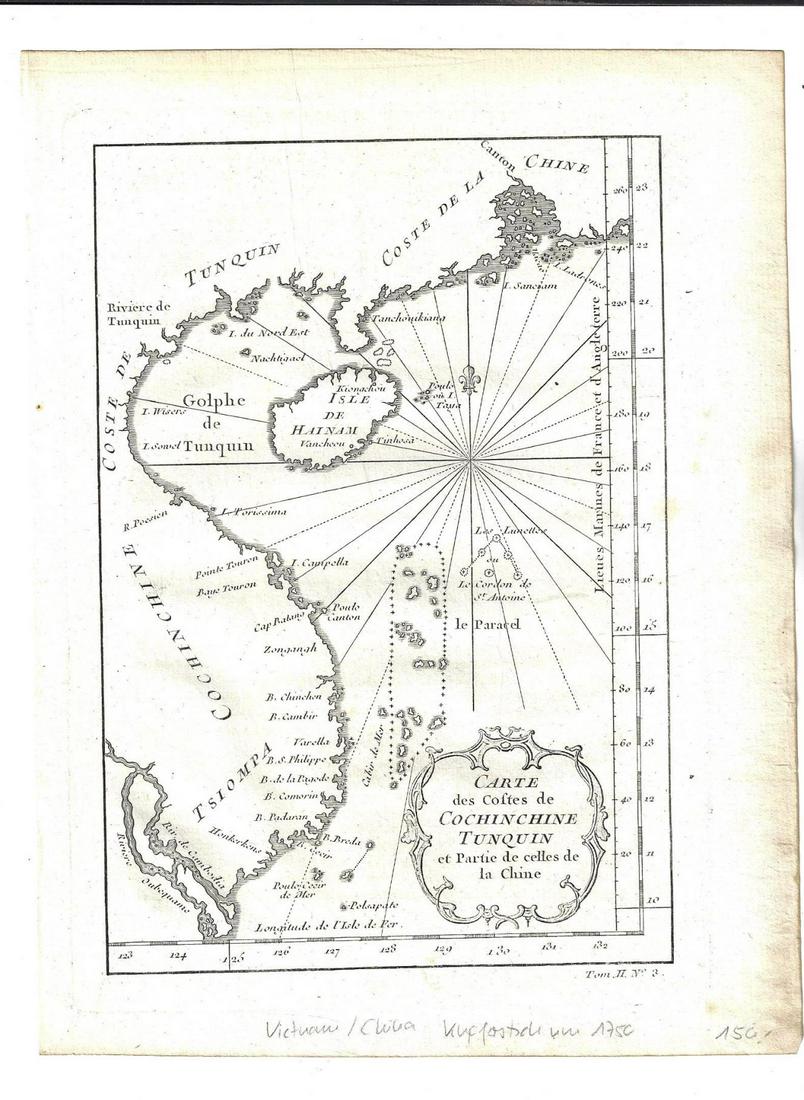 1750 Engraved Map of Vietnam (1 of 1)