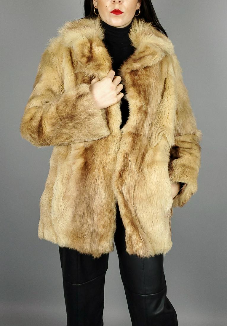 Beige Fox Fur Jacket (1 of 11)