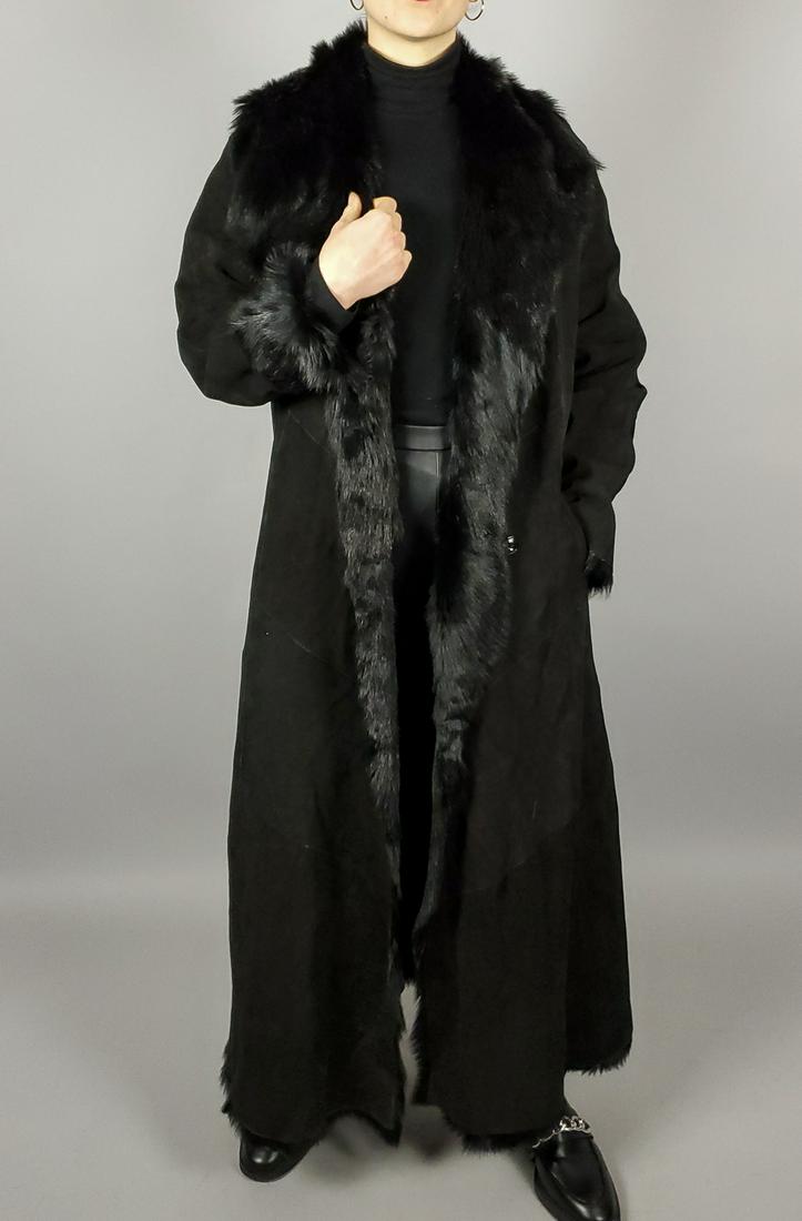 Leather Black Fox Fur Coat (1 of 11)