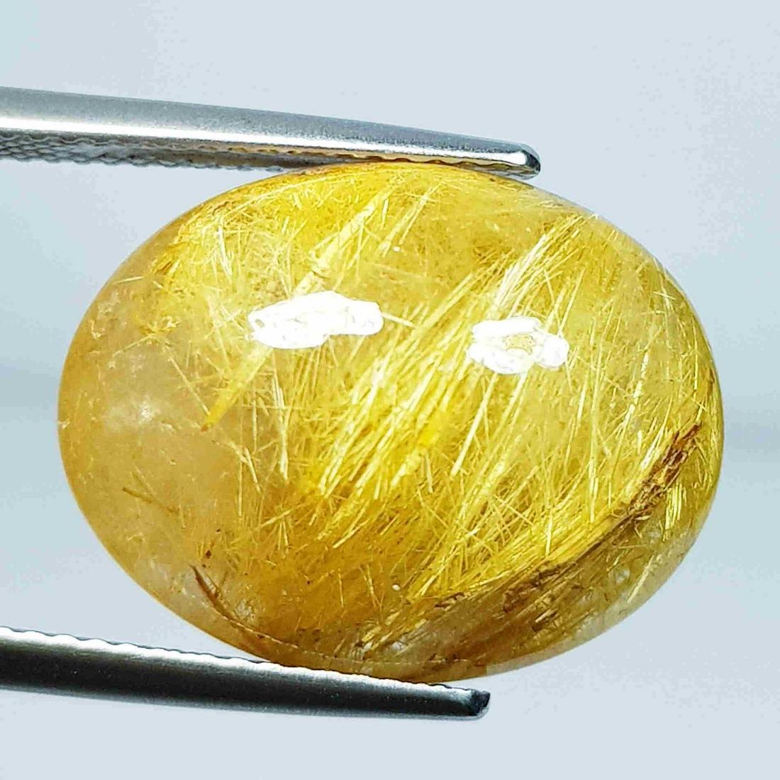 Natural Golden Rutile Quartz Oval Cut 16.64 Ct (1 of 5)