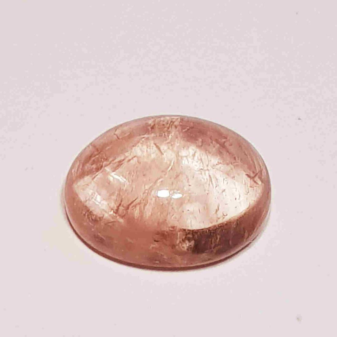 6.87 ct Natural Orange Morganite Oval Cabochon (1 of 5)