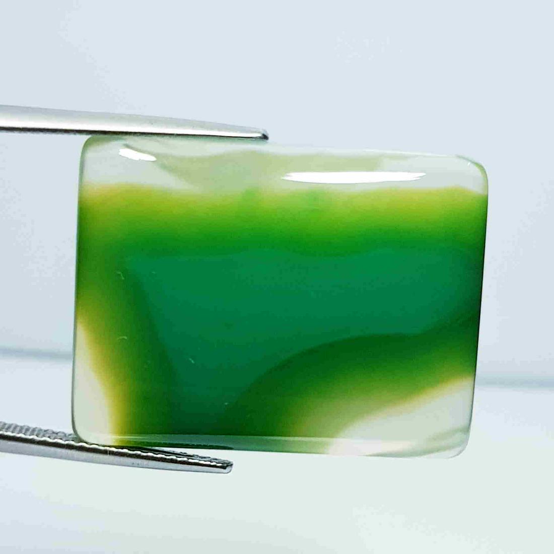 39.29 Ct Natural Green Lace Agate Rectangular Cabochon (1 of 5)