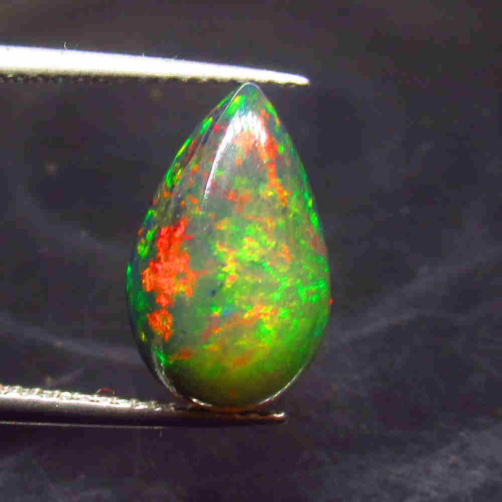 3.30 Ctw Natural Ethiopian Black Fire Opal Pear Cab: No Reserve! Title: 3.30 Ctw Natural Ethiopian Black Fire Opal Pear Cab Stone Clarity: Translucent Gemstones: Black Opal Size/Dimensions: 3.3 Carat Weights: 16.00 x 9.20 x 5.00 mm Additional Informatio