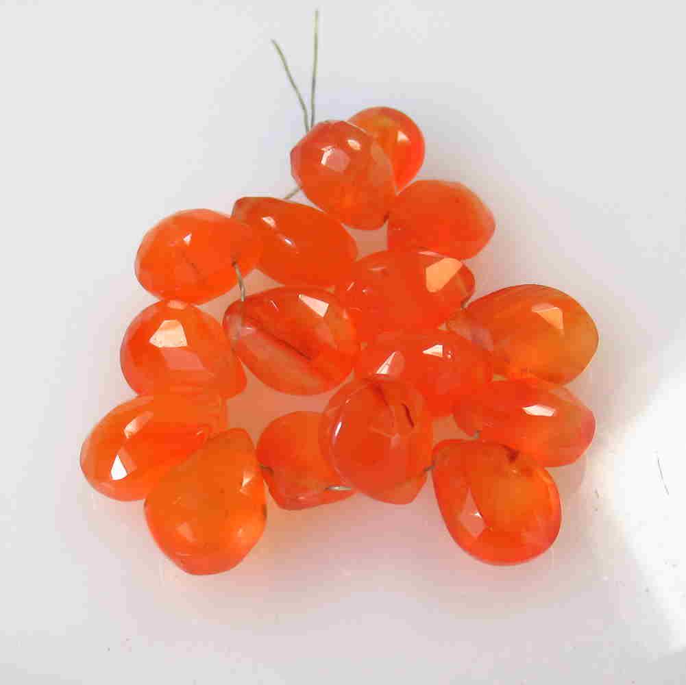 43.65 Ctw Natural 16 Carnelian Drilled Pear Beads: No Reserve! Title: 43.65 Ctw Natural 16 Carnelian Drilled Pear Beads Stone Clarity: Semi-Transparent Gemstones: Carnelian Beads Size/Dimensions: 43.65 Carat Weights: 9.2x8.0 - 10.8x7.6 mm / 16 Pc's Ad