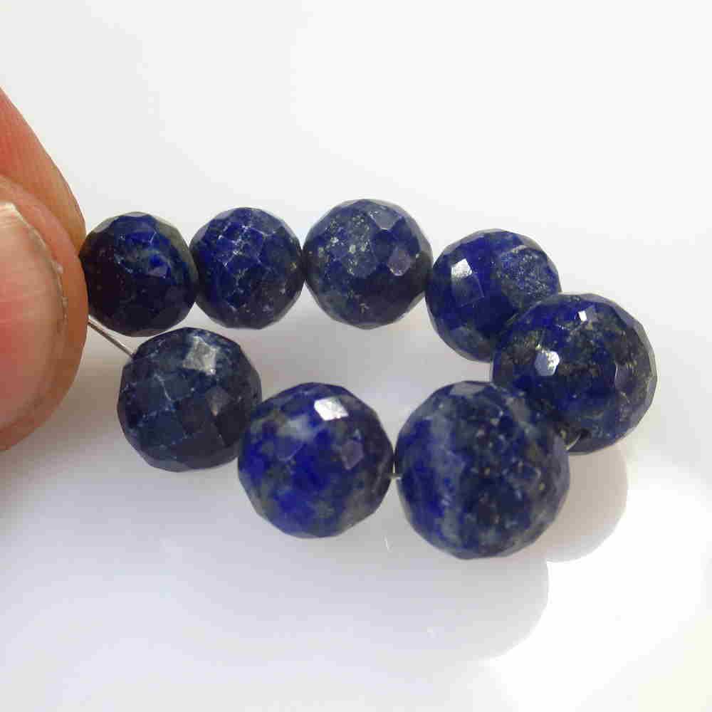 37.82 Ctw Natural 8 Lapis Round Cut Ball Beads (1 of 2)
