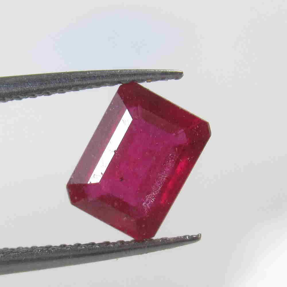 1.88 Ctw Natural Mozambique Red Ruby Octagon Cut (1 of 2)